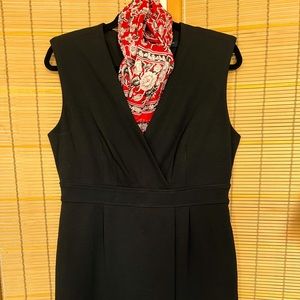 Perfect LBD! Simple Elegant Black Midi Dress for Work and Play. Size 10P.